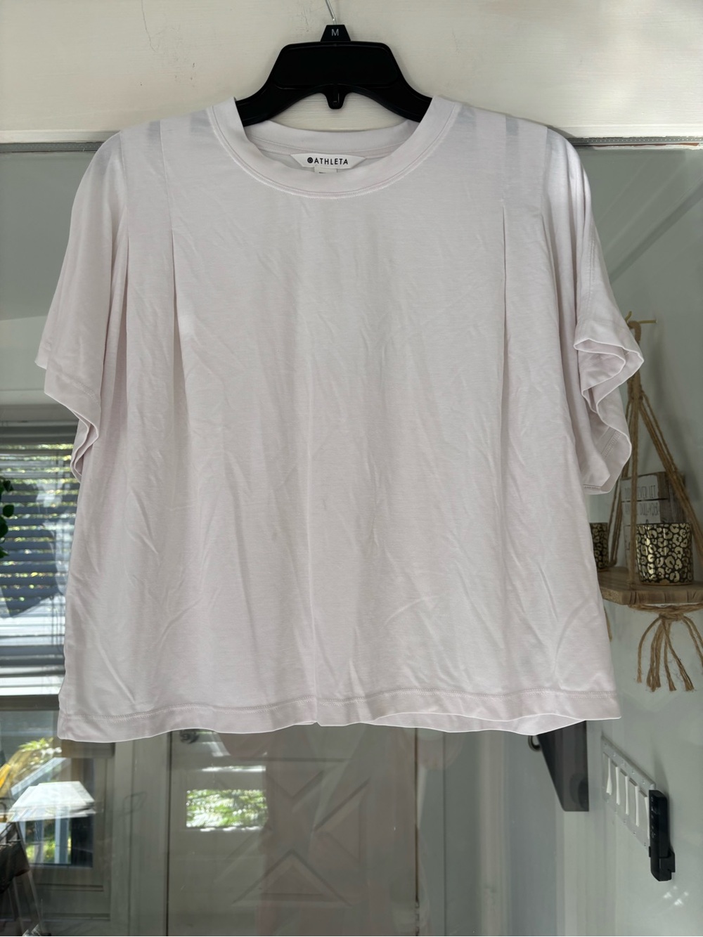 Athleta White Essence Pleated Tee